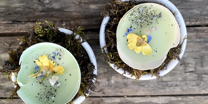 Spring Eggshell Candles