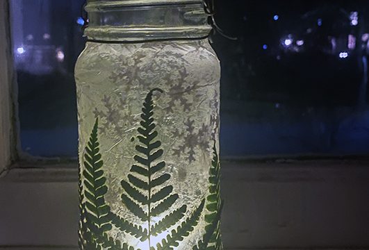 Simple Snowy Tree Lanterns