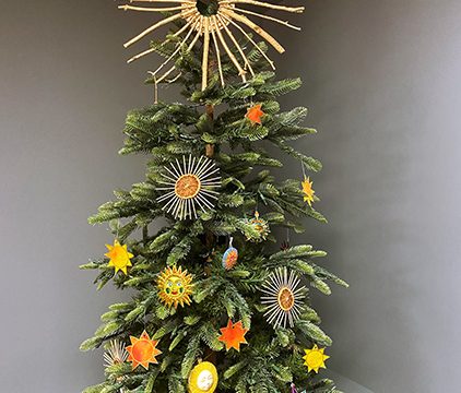 Solstice Tree & Handmade Sun Ornaments