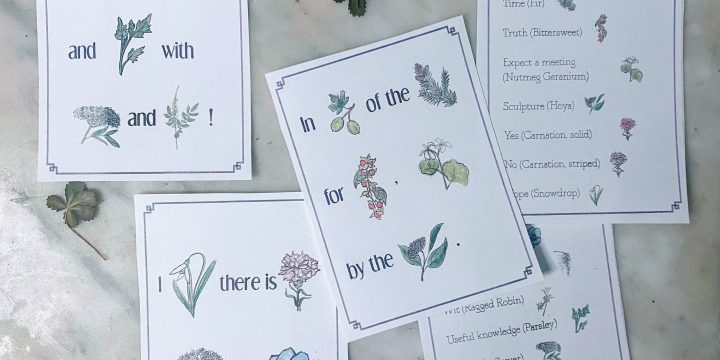 Printable Floriography Valentines