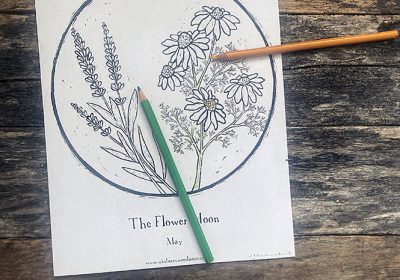 What is the Flower Moon & a Coloring Page