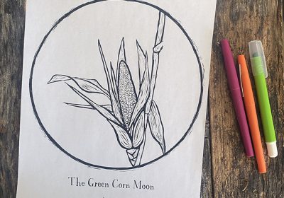 What is the Green Corn Moon & a Coloring Page